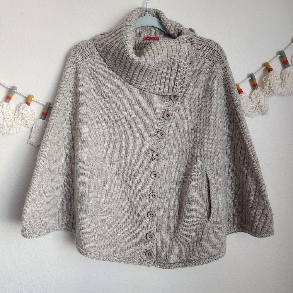 Cozy Gray Button-Up Women's Sweater